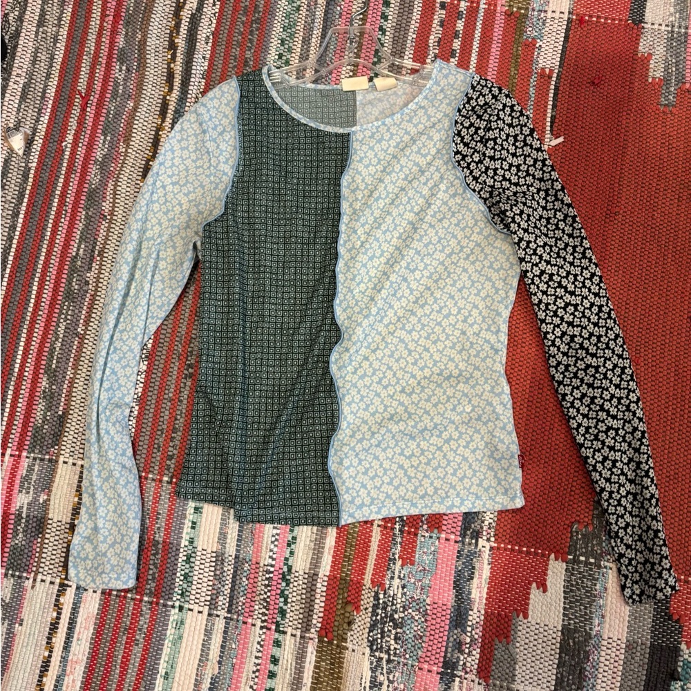 Levi's Multicolor Patchwork Top Mesh Size Large B… - image 1